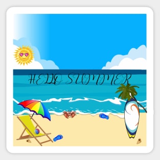 Hello summer Sticker